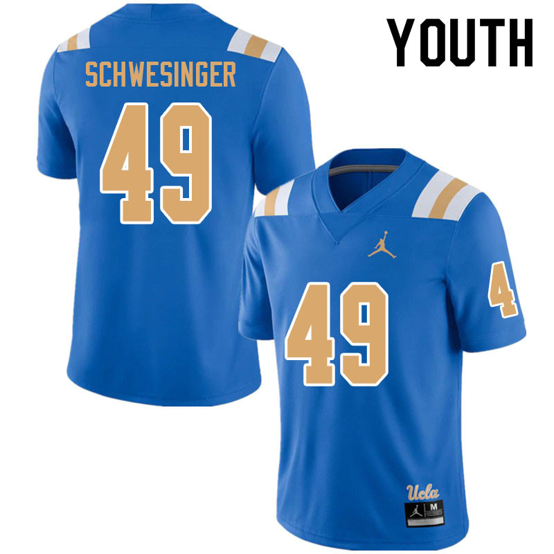 Jordan Brand Youth #49 Carson Schwesinger UCLA Bruins College Football Jerseys Sale-Blue - Click Image to Close